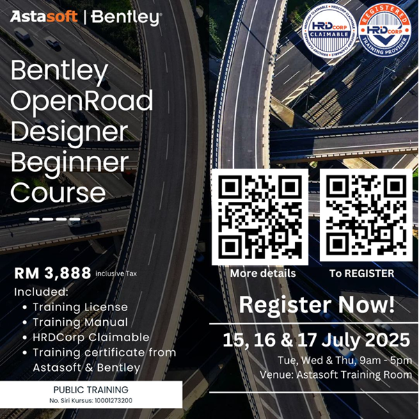 Bentley OpenRoads Designer Beginner Course | 15 - 17 July 2025